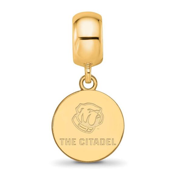 14K Yellow Gold Plated Silver The Citadel Small Dangle Bead Charm - Picture 3 of 6